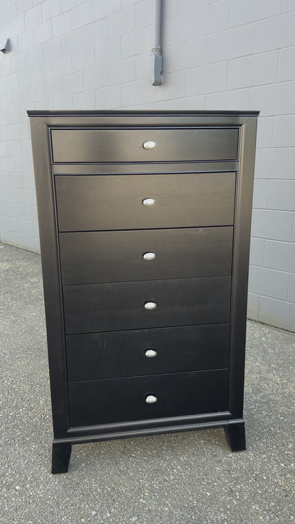 Black Solid Wood Lingerie Dresser - Sandy Furniture