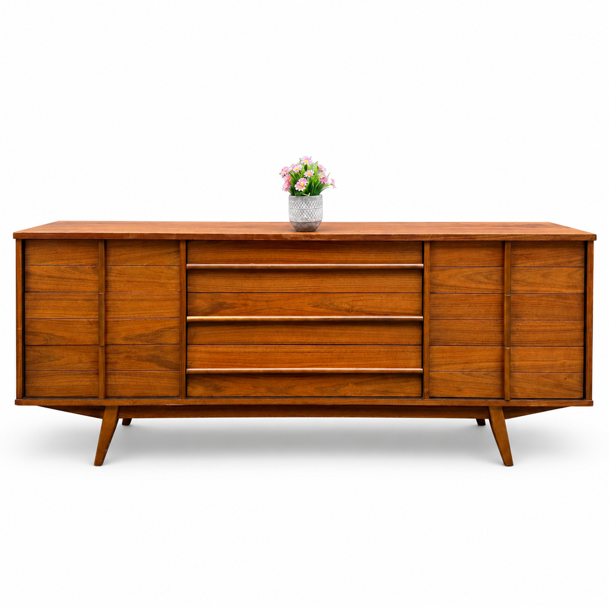 walnut credenza white
