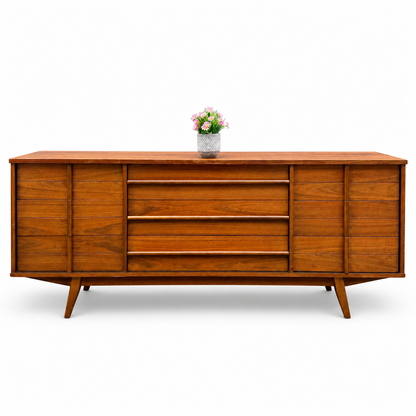 walnut credenza white