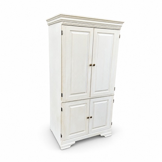 White Storage Cabinet on white background, view 1